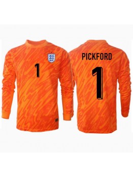 Billige England Jordan Pickford #1 Keeper Hjemmedrakt EM 2024 Langermet